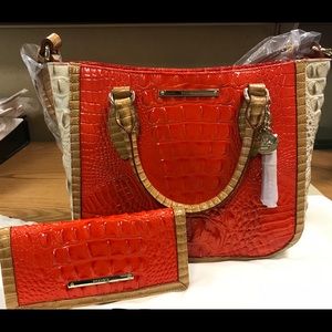 Brahmin Lena Cotinga Satchel & Wallet